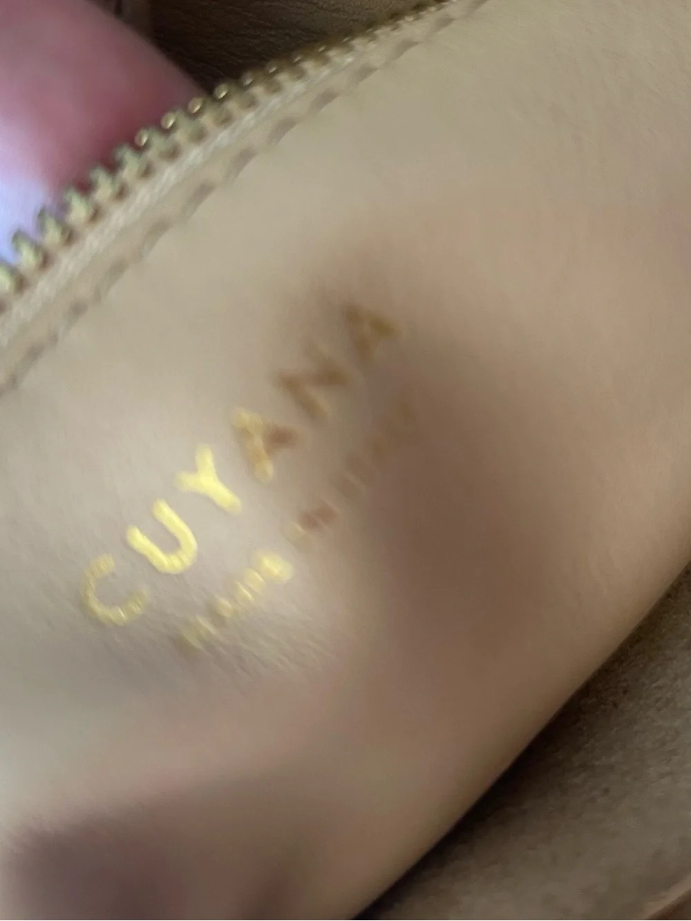 Cuyana Tan Leather Magnetic close  Hobo  shoulder/crossbody bag.